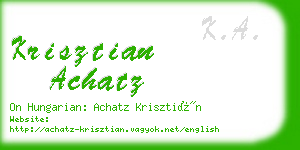 krisztian achatz business card